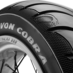 Avon Cobra Chrome Black Wall Tires