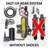 Fast-Up Rear Suspension Without Shocks Including CVO Boom Audio Block Off Plates