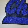 Chingona Patch - Dark Blue Glitter 12-1/2" x 4-1/4" - Image 2