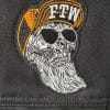 Orange Bearded FTW Skull Patch 4" x 3" - Image 3