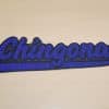 Chingona Patch - Dark Blue Glitter 12-1/2" x 4-1/4"